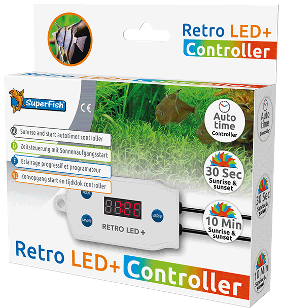 Retro LED Aquarium Beleuchtung mit Controller – modernes Design und Flexibilität